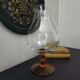 Vintage 70s glass stemmed vase