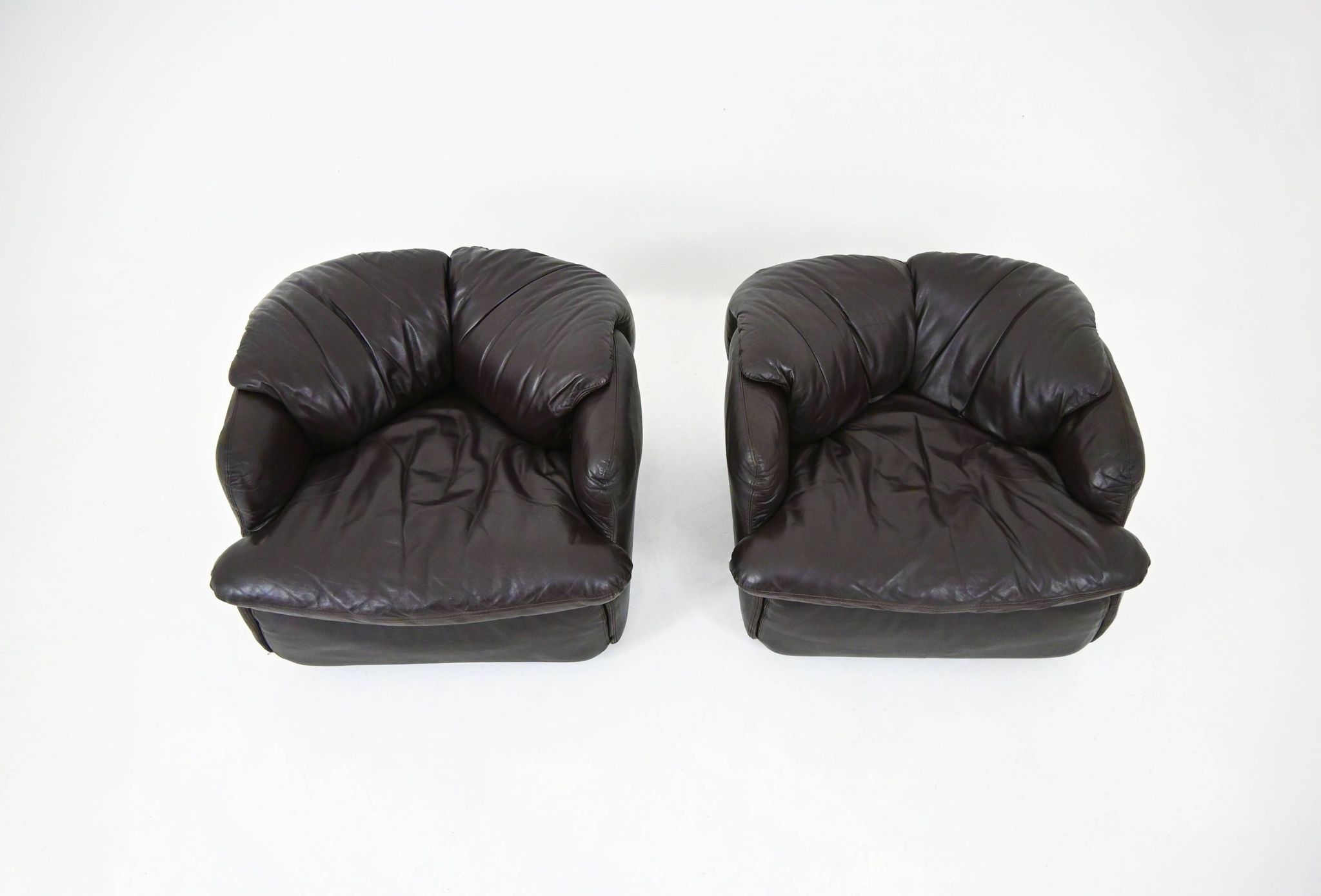 "Confidential" armchairs by Alberto Rosselli for Saporiti Italia, 1970s