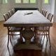 Monastery table - sun - in solid old oak - length 375 cm