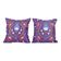 Lot de 2 housses de coussin brodées vintage 48x48 cm