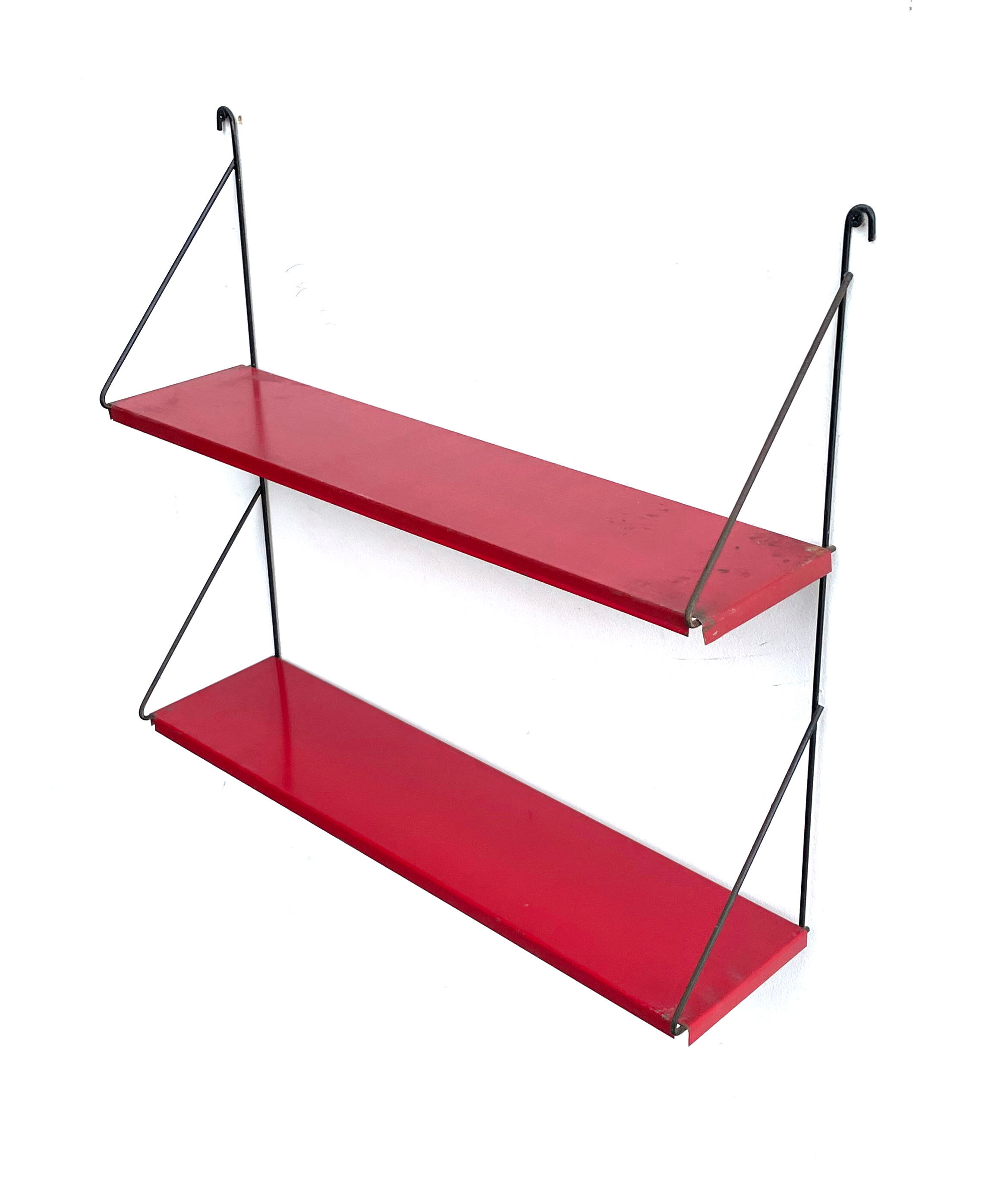 Vintage metal wall shelf wall rack minimalistic 1960’s