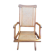 Folding beech cane armchair