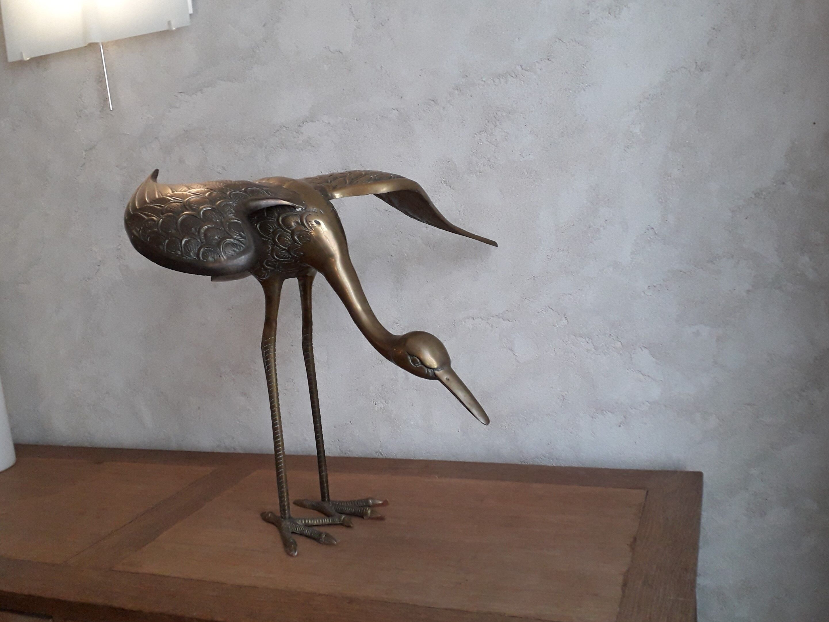 Brass heron