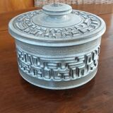 Vallauris ceramic box, 1960s, signed Huguette Bessone