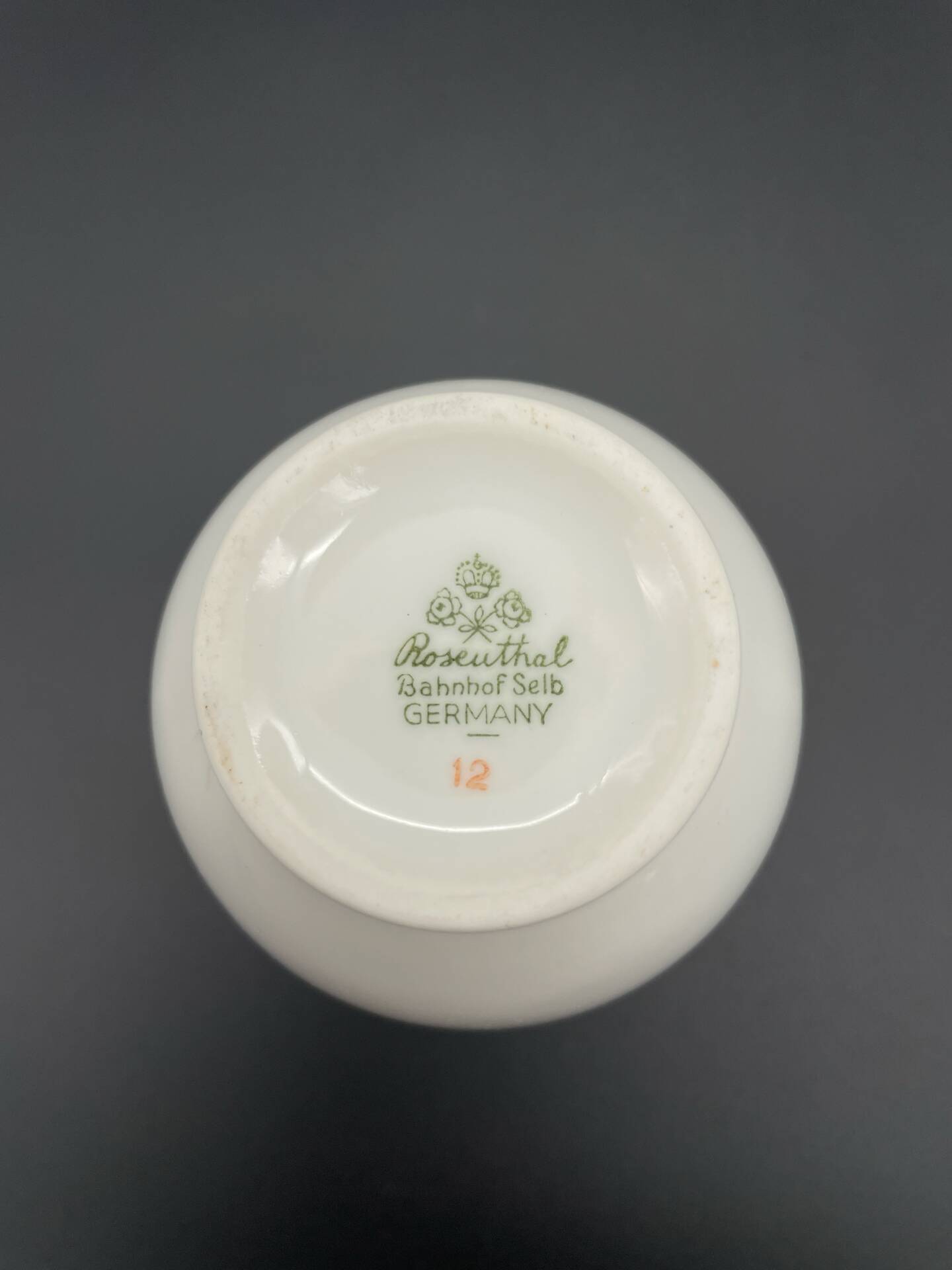 Small Rosenthal vase with pine cones and acorns, 1920s-30s.
