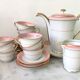 Coffee service x 8 porcelain from Vierzon