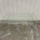 Bureau plateau verre et pied plexiglass vintage