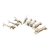8 porte-couteaux animaliers en métal