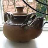 Vintage glazed sandstone teapot denmark