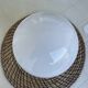 Lustre Bistrot vintage - Globe opaline - 1960-70