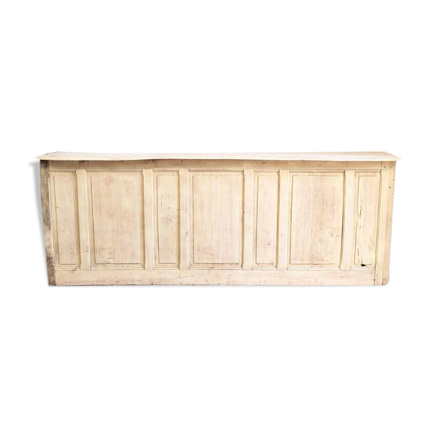 Vintage Raw Wood Workbench Counter Antique Furniture