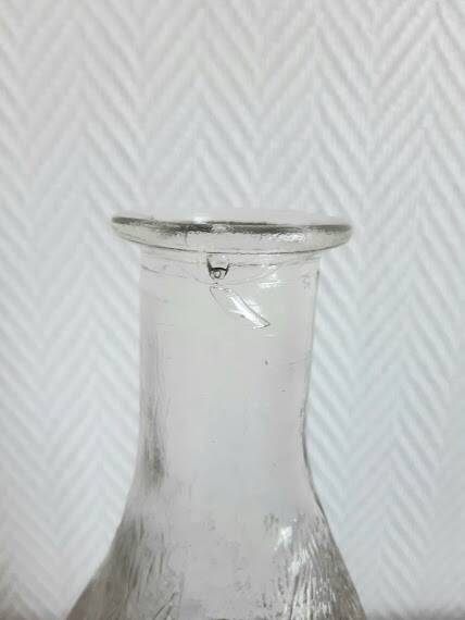 Dachshund dog carafe, Empoli glass, Italy 1960