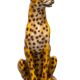 Italian Ceramic Monumental Cheetah Big Cat Statue 1970s