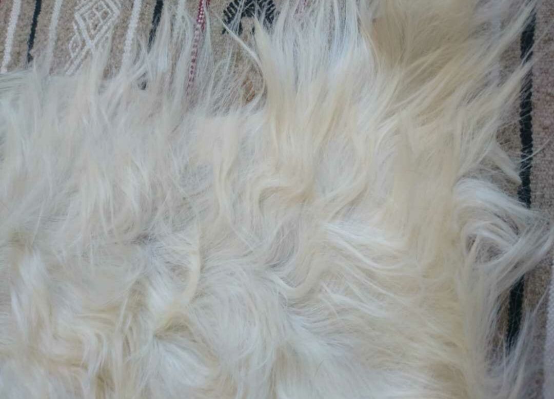 Natural black and white goat skin 92x47cm