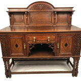 English Renaissance style oak cabinet