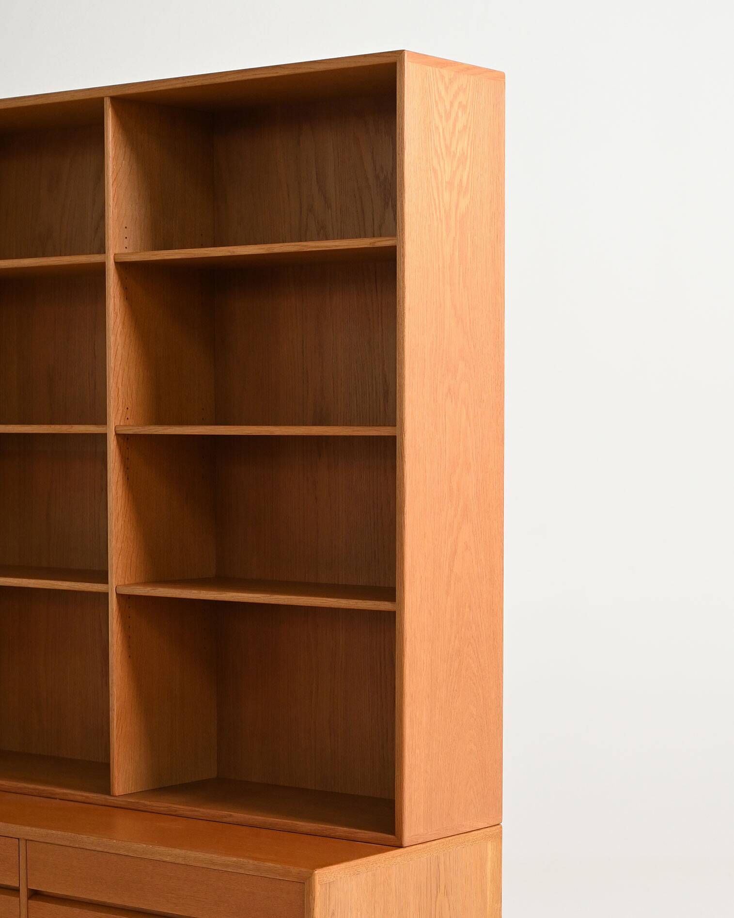 Scandinavian oak bookcase, 1960s