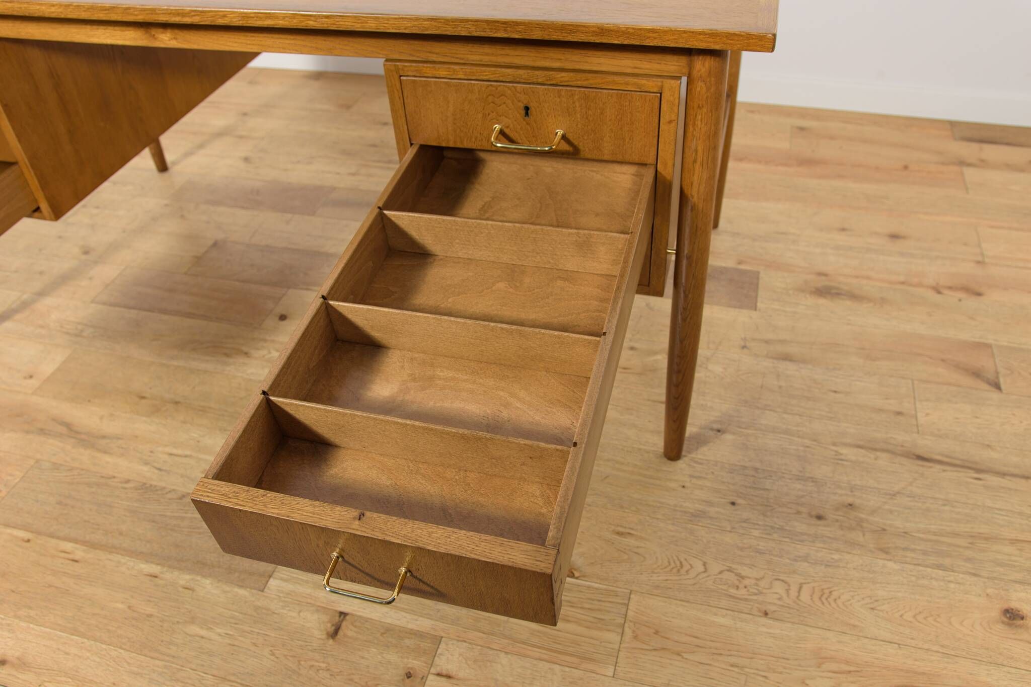 Mid-Century Oak Executive Desk, Denmark, 1960s