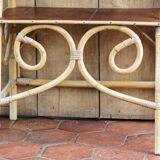 Vintage rattan shelf