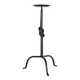 Bougeoir en fer forgé noir avec détail de nœud - Centre de table vintage brutaliste italien des années 1970