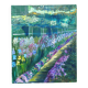 Huile sur toile impressionniste – "Le Jardin aux Iris"