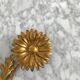 Brass flower patère