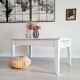 Low wooden farm table