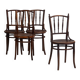 Antique Viennese-style chairs (circa 1920). Set of 4, no. 4