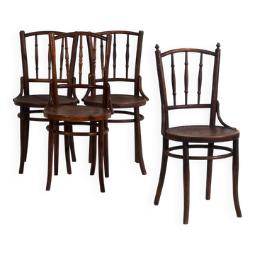 Antique Viennese chairs (circa 1920). Set of 4 pieces no. 4.