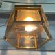 Vintage ceiling lamp in brass and smoked glass