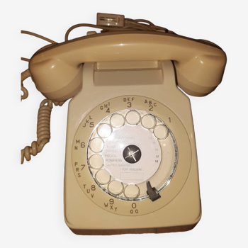 Beige Socotel S63 rotary telephone