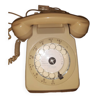 Beige Socotel S63 rotary telephone