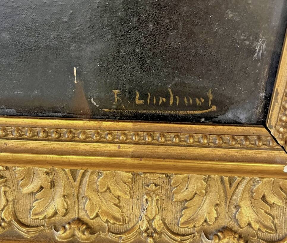 Oil painting on canvas – Portrait of a woman with glasses – 18th century