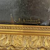 Oil painting on canvas – Portrait of a woman with glasses – 18th century