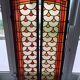 2 painted oak doors, stained glass interior