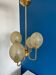 1950s gold pendant light with 4 egg globes