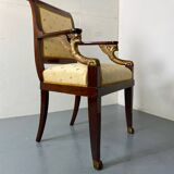 Fauteuil haut Empire français ancien