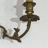 Pair of Louis XV style bronze wall sconces