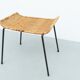 Gian Franco Legler attributed rattan stool, 1950s