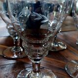 Lot de 8 verres anciens en cristal - Année 40-50