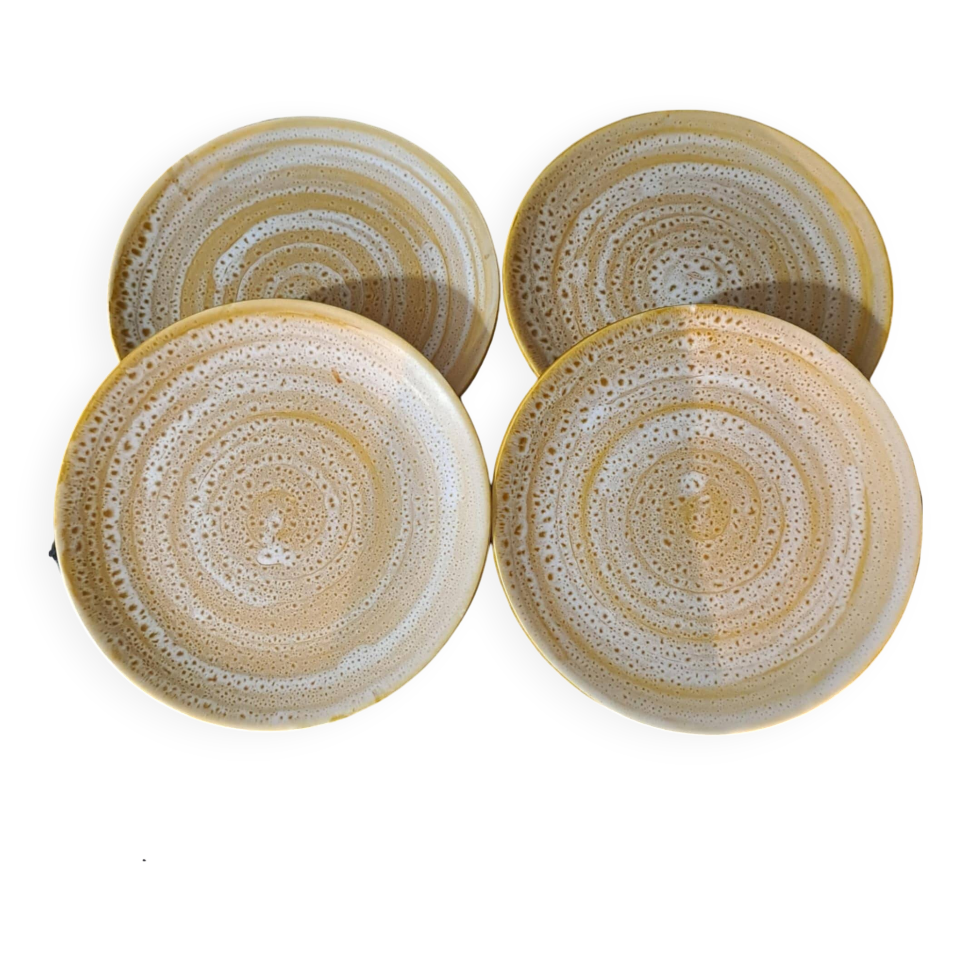 4 flat plates in Niderviller stoneware