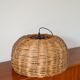 Giant wicker pendant light, round shape, 1970 - 54 X 34 cm