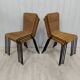 Lot de 10 chaises vintage osier et métal