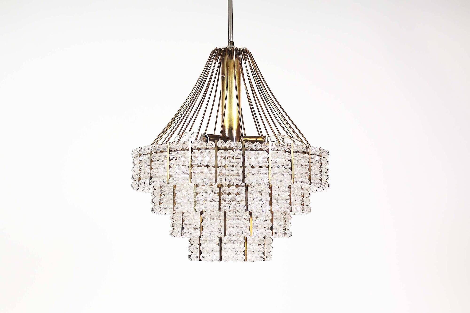 Large Vintage chandelier by Emil Stejnar for Rupert Nikoll - Austria 1960's