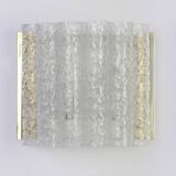 Pair of wall sconces in brass or frosted glass by Doria, Germany, 1960s.