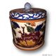 Old box, snuffbox Gien, Peony decoration
