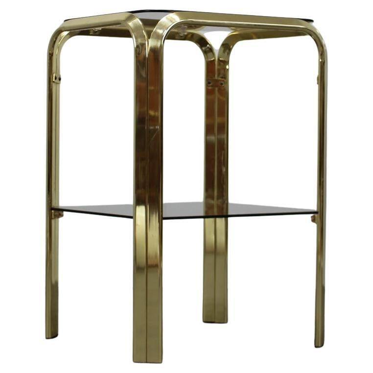 Mid-Century Brass and Smoked Glass Tea Table, 1970s, Germany