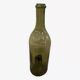 Bouteille ancienne verre verte forme libre
