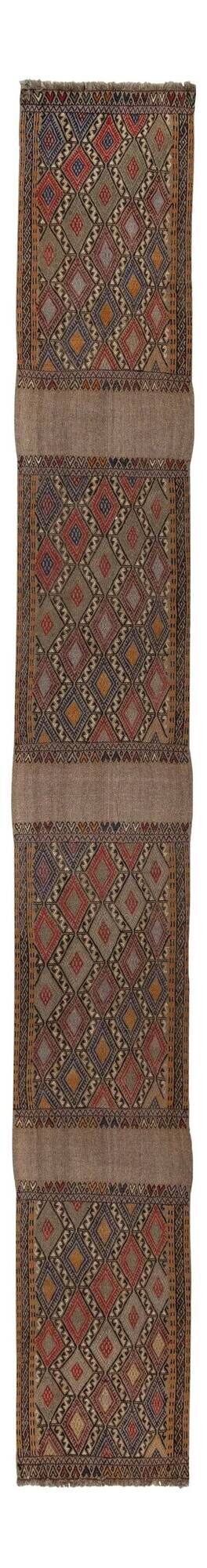 Vintage Turkish hallway rug 52x420 cm