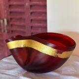 Sublime cup signed salviati murano, vintage model "pizzicati" 36 cm