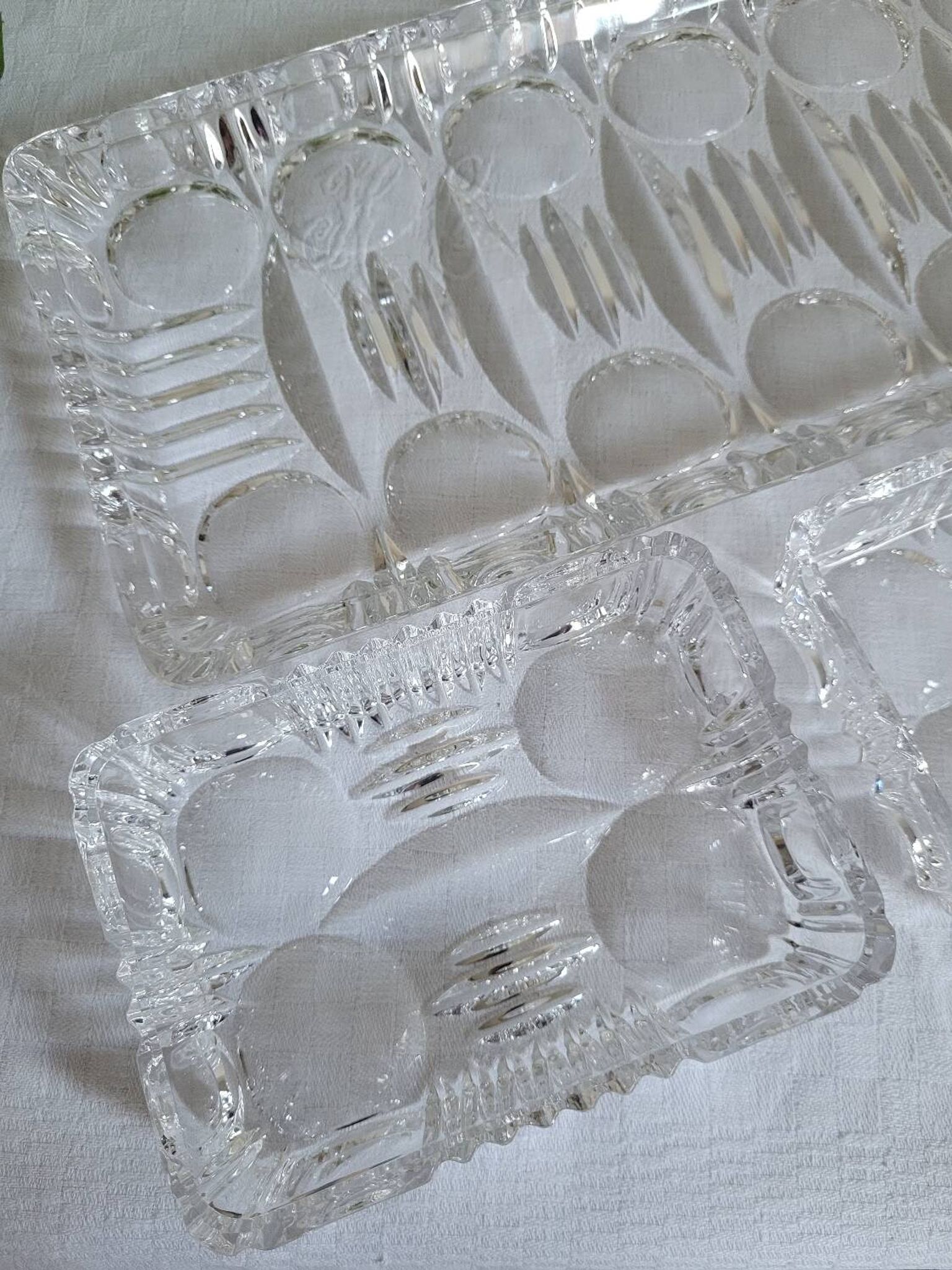 Serviteur / Plateau de service en cristal